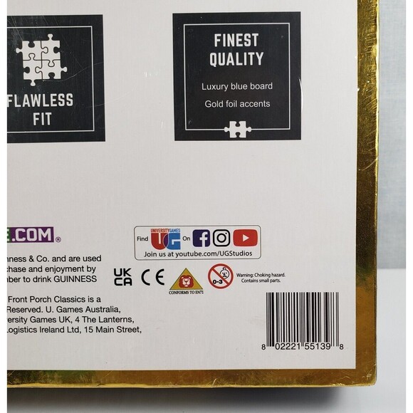 Guinness Beer 1000 Piece Jigsaw Puzzle 29"x23" Foil Accented Front NEW SEALED - Picture 14 of 16